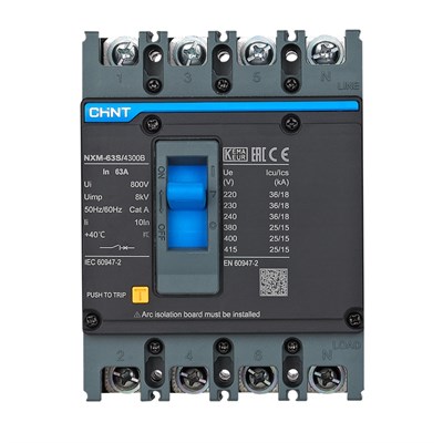 Chint 4 X 63 Amper 25 kA Sabit Termik Manyetik Kompakt Şalter - 205913