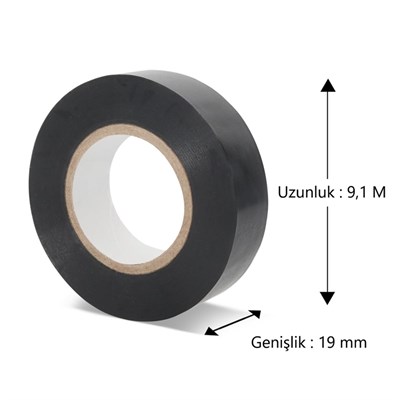 Tura 19 mm PVC Elektrik İzolasyon Bantı - 9,1 Metre - 2090
