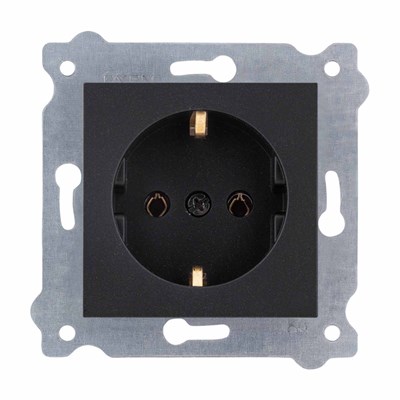 Exen Topraklı Priz Mekanizma - Siyah - 290-001403-237