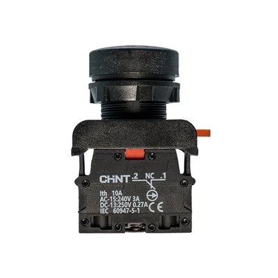 Chint 22 mm 1NK Kırmızı Düz Yaylı Buton - 500522