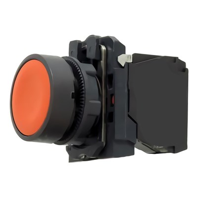 Chint 22 mm 1NK Kırmızı Düz Yaylı Buton - 500522