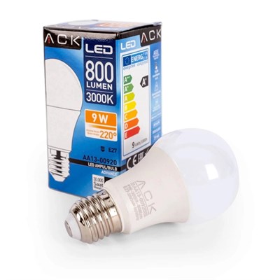 ACK 9 W Led A60 Ampul - Gün Işığı (3000K) - E27 - AA13-00920