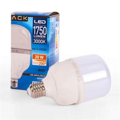 ACK 20 W Led Torch Ampul - Gün Işığı (3000K) - E27 - AA13-02020