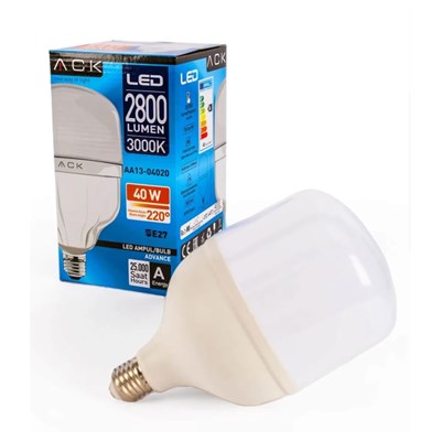 ACK 40 W Led Torch Ampul - Gün Işığı (3000K) - E27 - AA13-04020