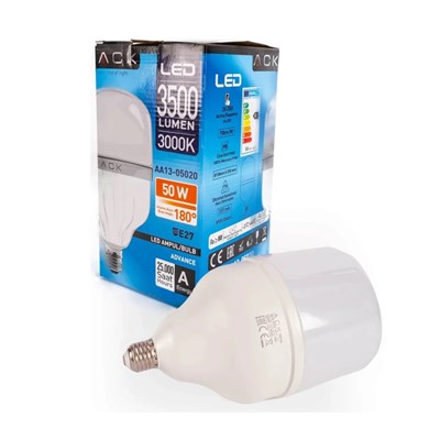 ACK 50 W Led Torch Ampul - Gün Işığı (3000K) - E27 - AA13-05020