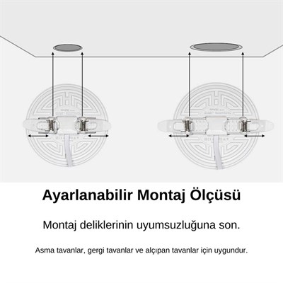 ACK 18 W Ayarlanabilir Backlight Led Panel - Sarı Işık (4000K) - Yuvarlak - Sıva Altı - AP10-01810