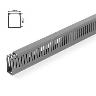 Akiş 25 X 60 Delikli Pano Tipi Kablo Kanalı - Gri - APSG-25060