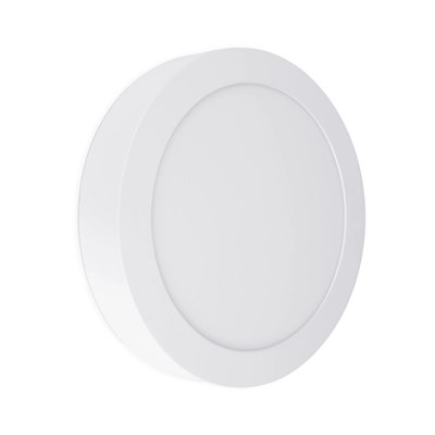 YCL 12 W Led Panel - Sarı Işık (4000K) - Beyaz Kasa - Yuvarlak - Sıva Üstü - ASM-1012S