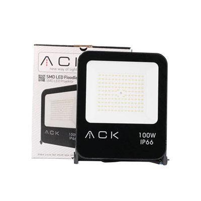 ACK 100 W SMD Led Projektör - Beyaz Işık (6500K) - IP66 - AT62-19132