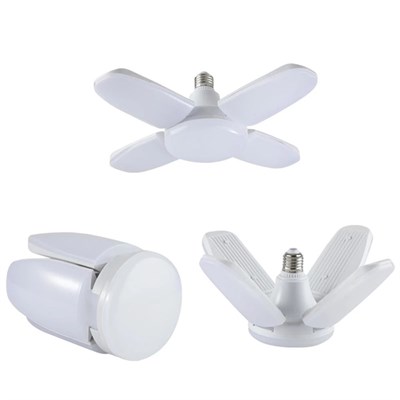 CATA 30 W 4 Kollu Katlanır Yonca Led Ampul - Beyaz Işık (6500K) - E27 - CT-1151B