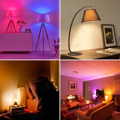 CATA 9 W Kumandalı Led Ampul - RGB Işık - E27 - CT-4058B