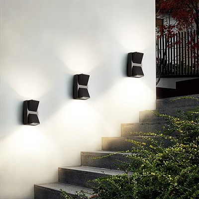 CATA 7 W Rodos İki Yönlü Led Duvar Aplik - Gün Işığı (3000K) - Siyah - IP44 - CT-7065