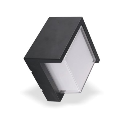 CATA 15 W Dominik Kare Led Duvar Aplik - Gün Işığı (3000K) - Siyah - IP54 - CT-7074