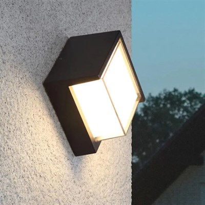CATA 15 W Dominik Kare Led Duvar Aplik - Gün Işığı (3000K) - Siyah - IP54 - CT-7074