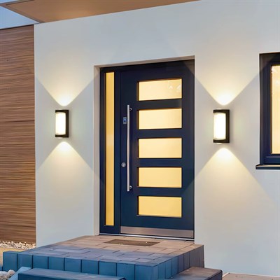 CATA 9 W Lara İki Yönlü Led Duvar Aplik - Gün Işığı (3000K) - Siyah - IP54 - CT-7079