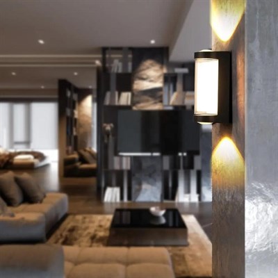 CATA 9 W Lara İki Yönlü Led Duvar Aplik - Gün Işığı (3000K) - Siyah - IP54 - CT-7079