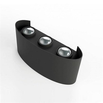 CATA 10 W Haiti İki Yönlü Led Duvar Aplik - Amber Işık  - Siyah - IP44 - CT-8011A