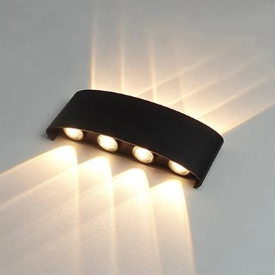 CATA 15 W Kapri İki Yönlü Led Duvar Aplik - Gün Işığı (3000K)  - Siyah - IP44 - CT-8013G