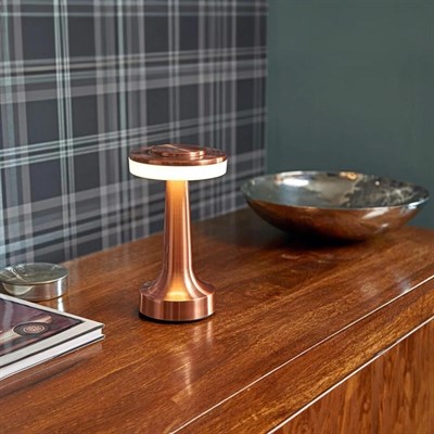 CATA Oslo Dokunmatik Şarjlı Led Masa Lambası - Bakır Kasa - CT-8435