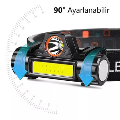 CATA 3 W Mir Şarjlı Ayarlanabilir Kafa Lambası - 2 Modlu - CT-9120