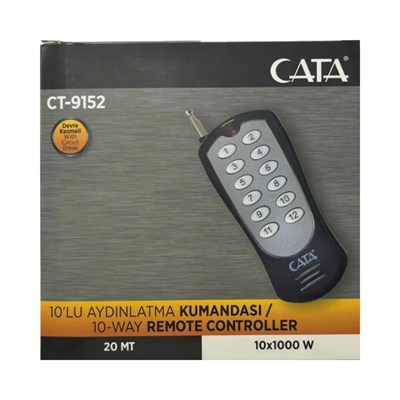CATA 10 Fonksiyonlu Avize Kumandası - 10 X 500 W - CT-9152