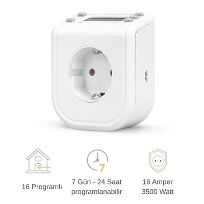 CATA Fişli Dijital Zaman Saati - 3680 W - 16 A - CT-9182