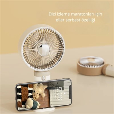 CATA Serino Şarjlı El Vantilatörü - Taşınabilir Mini USB Fan - CT-9949