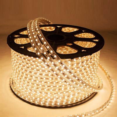 Hightek Trafosuz Şerit Led - Sarı Işık (4000K) - 120 Led - 220 V - Dış Mekan - HT7079