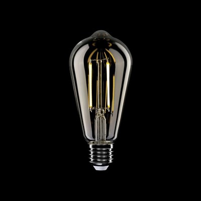 K2 6 W ST64 Flamanlı Rustik Led Ampul - Gün Işığı (3000K) - E27 - KES505-G