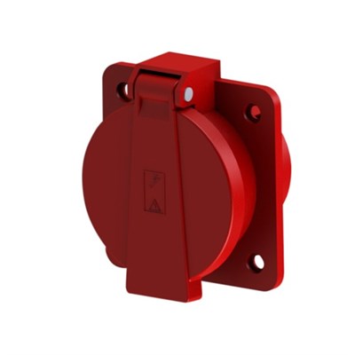 Nead 3 X 25 Amper Trifaze Kapaklı Makine Prizi - 380 Volt - Kırmızı - N1005-MP