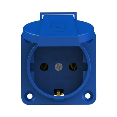 Nead 1 X 16 Amper Monofaze Kapaklı Pano Prizi - 220 Volt - Mavi -  N2001