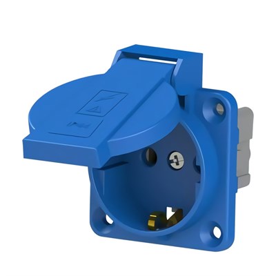 Nead 1 X 16 Amper Monofaze Kapaklı Pano Prizi - 220 Volt - Mavi -  N2001