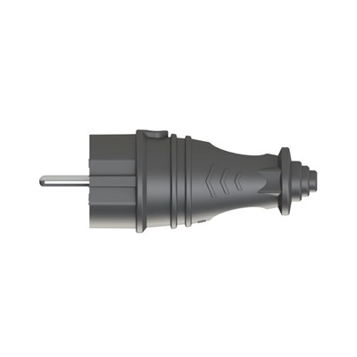 Nead Kauçuk 1 X 16 Amper Monofaze Erkek Fiş - 220 Volt - Siyah - N4001