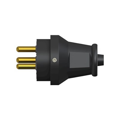 Nead Kauçuk 3 X 25 Amper Trifaze Erkek Fiş - 380 Volt - Siyah - N4005