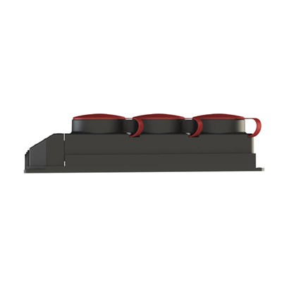 Nead Kauçuk 3 X 25 Amper Trifaze Üçlü Grup Priz - 380 Volt - Siyah - N4012
