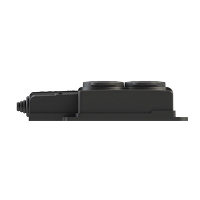 Nead Kauçuk 1 X 16 Amper Monofaze İkili Grup Priz - 220 Volt - Siyah - N4102