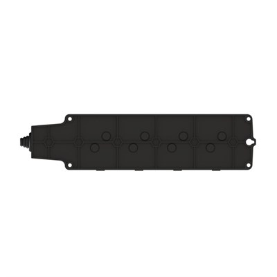 Nead Kauçuk 1 X 16 Amper Monofaze Dörtlü Grup Priz - 220 Volt - Siyah - N4104