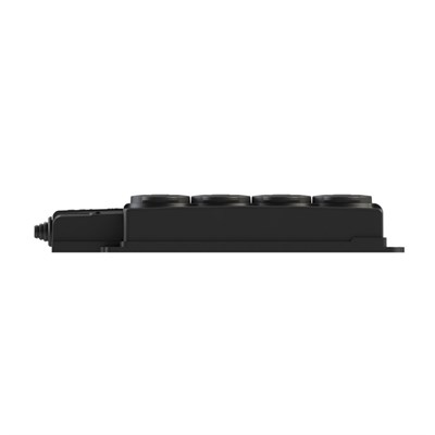 Nead Kauçuk 1 X 16 Amper Monofaze Dörtlü Grup Priz - 220 Volt - Siyah - N4104