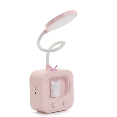 YCL 5 W Ayıcıklı Dokunmatik Şarjlı Led Masa Lambası - Gece Lambalı - Pembe - YML-255