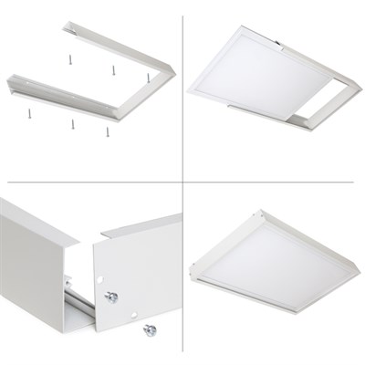 YCL 30 X 60 Led Panel Armatür Kasası - Demonte - Beyaz - YPA-102