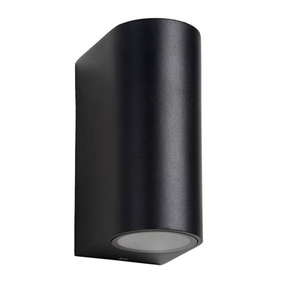 Zerpa İki Yönlü Dekoratif Oval Duvar Aplik - Siyah - Plastik - IP65 - GU10 - Z13645