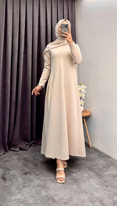 2610 Şile Elbise Bej