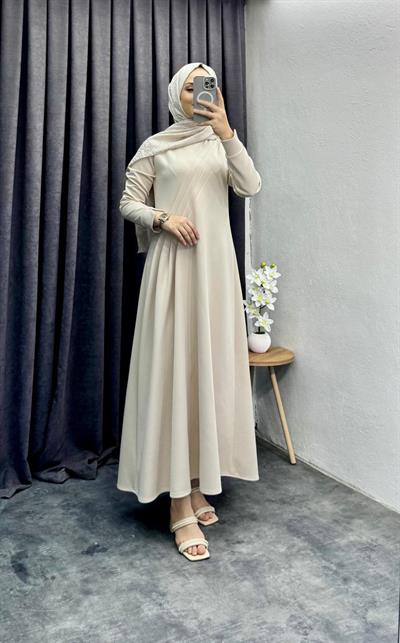 2610 Şile Elbise Bej