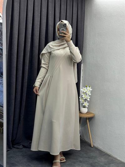 2610 Şile Elbise Bej