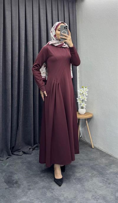2610 Şile Elbise Bordo