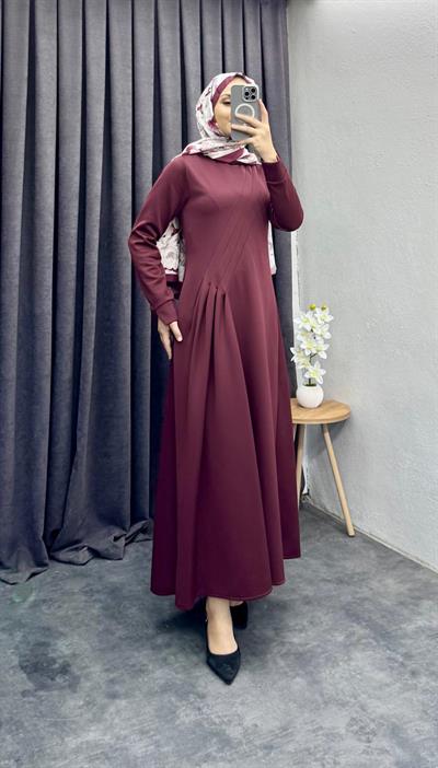 2610 Şile Elbise Bordo