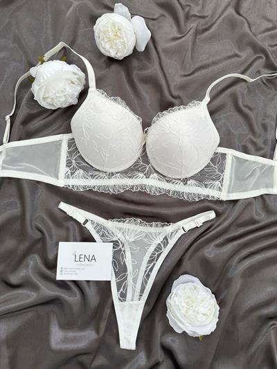  Ekru Nova Işıtlı Destekli Sütyen Takım