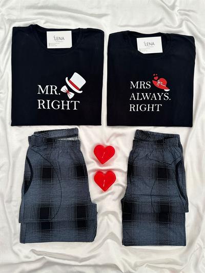              Mr & Mrs Right Çift Pijama Takımı        
