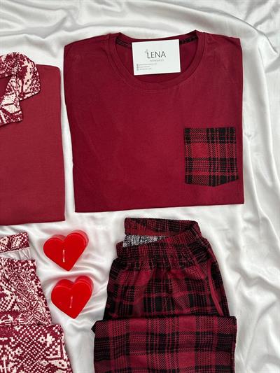 Aşkın Simgesi Dört Parça Çift Pijama Seti 