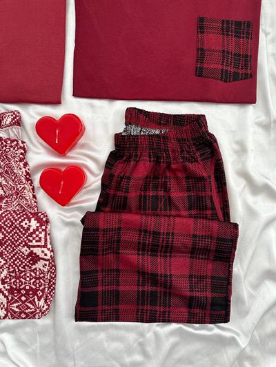 Aşkın Simgesi Dört Parça Çift Pijama Seti 